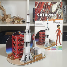 Cargar imagen en el visor de la galería, Puzzle 3D - Cohete Saturno V