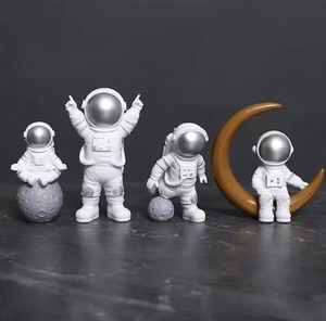 Astronautas decoración navidad - Kit de 4