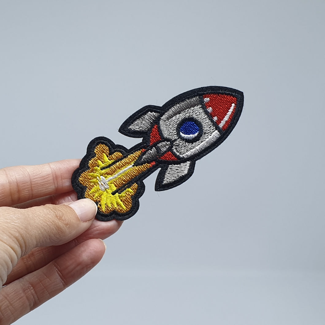 Parche para ropa: Cohete rojo – AstronautaLiLi